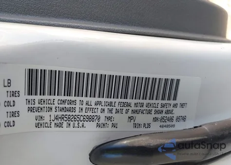 2005 Jeep Grand Cherokee Limited z USA, uszkodzony, nr VIN 1J4HR58265C698870